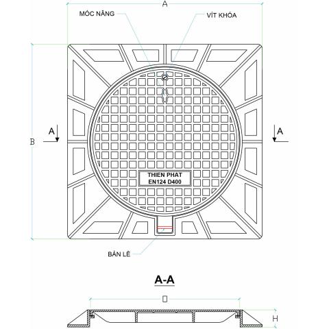 Bộ nắp hố ga TP-KVANT-01